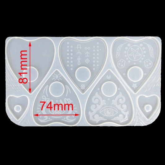 Mixed Ouija Planchette Silicone Casting Mould for Epoxy Resin