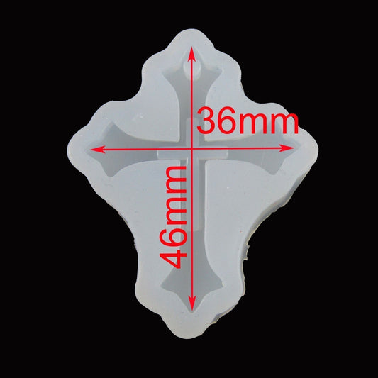 Inlaid Cross Pendant Silicone Casting Mould for Epoxy Resin