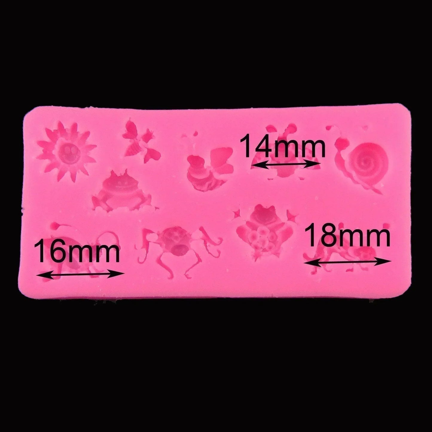 Bugs & Bees FOOD GRADE Silicone Casting Mould Fondant Chocolate Soap Resin