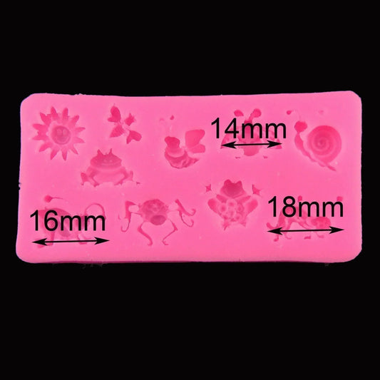 Bugs & Bees FOOD GRADE Silicone Casting Mould Fondant Chocolate Soap Resin
