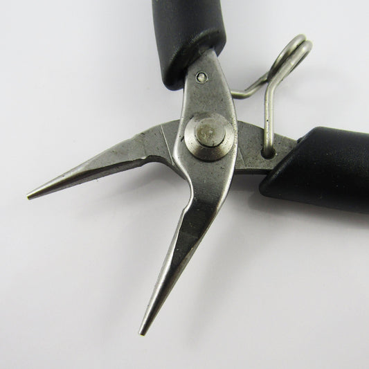 Craft & Jewellery Stainless Steel Spring Loaded Mini Chain Nose Pliers 100mm