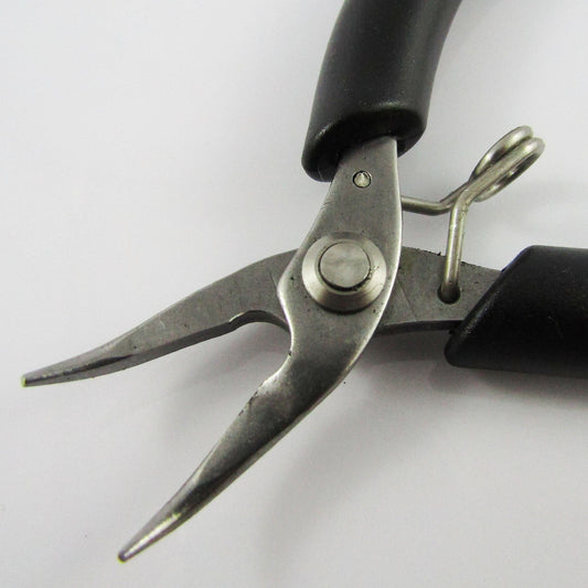 Craft & Jewellery Stainless Steel Spring Loaded Mini Bent Nose Pliers 100mm