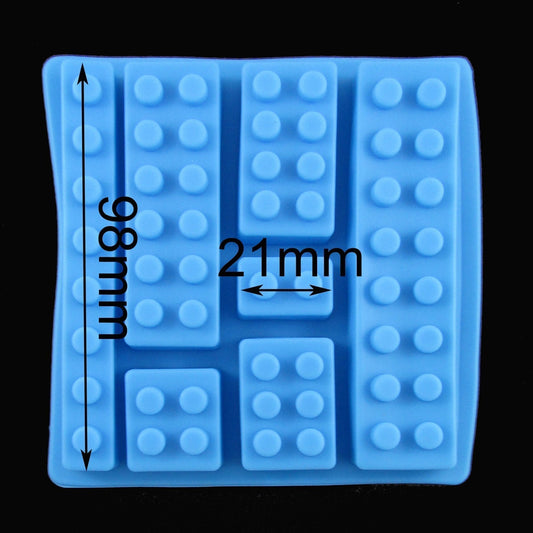 DIY Mixed Size & Shape Building Brick FOOD GRADE Silicone Mould Fondant Soap etc