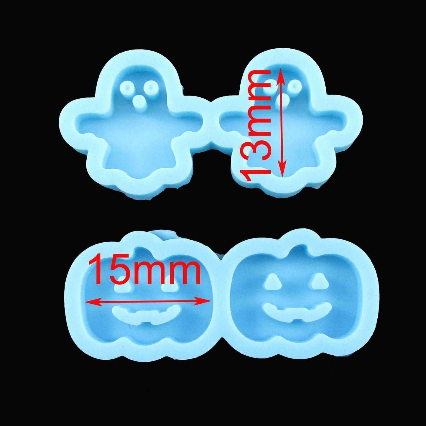 Mini Ghost and Pumpkin Halloween Cabochon Silicone Casting Mould for Epoxy Resin