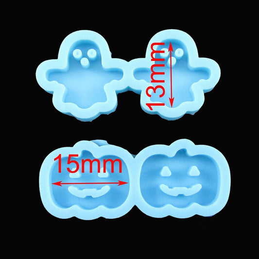 Mini Ghost and Pumpkin Halloween Cabochon Silicone Casting Mould for Epoxy Resin