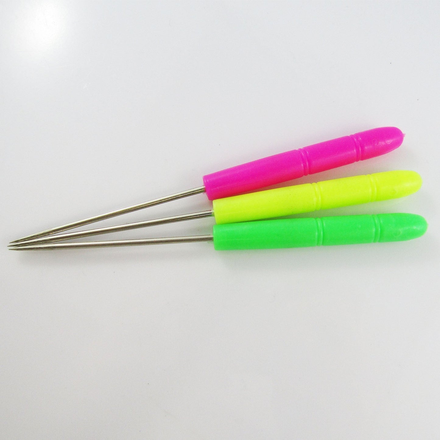 Awl Pricker Sewing Tool 3pc set Plastic Handle Mixed Colour Stitching Craft