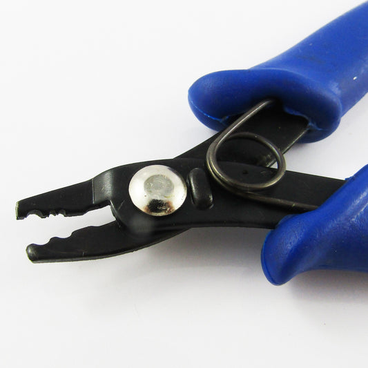 Crimping pliers Craft Jewellery Beading Crimper Stripper Tool 126mm Blue