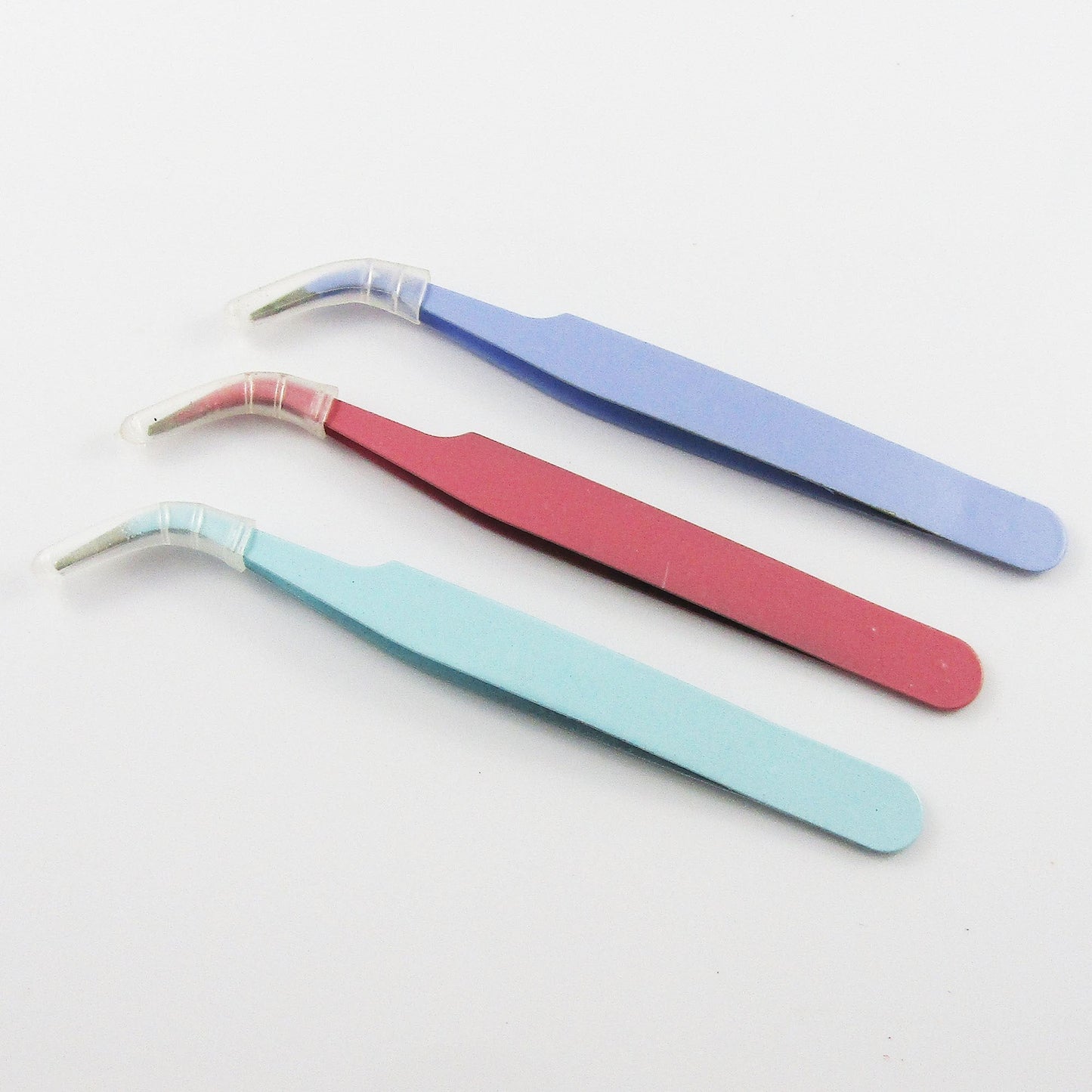 Craft & Jewellery Stainless Steel Bent Nose Beading Tweezers 102mm choose colour
