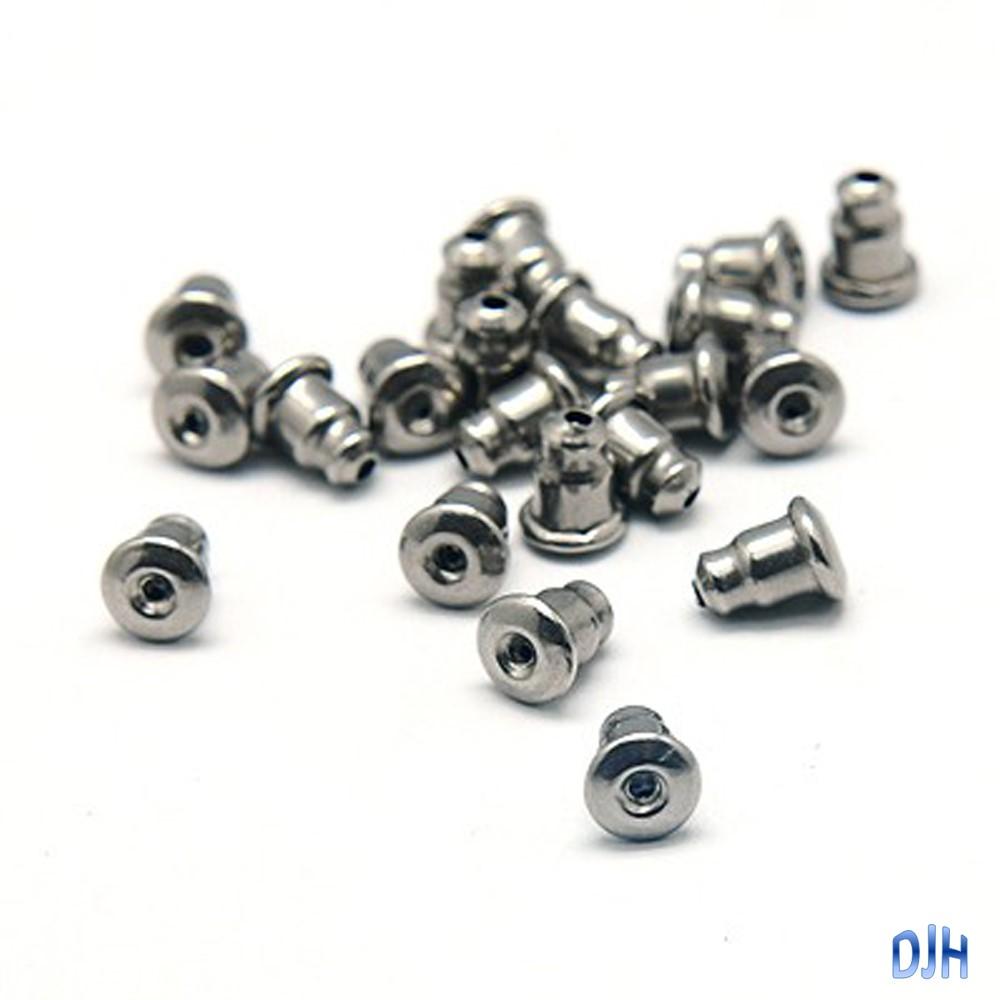 Bulk 10 sets (20pce) DIY Barrel Earnut Earring Back Stoppers 6.5x5mm 304SS