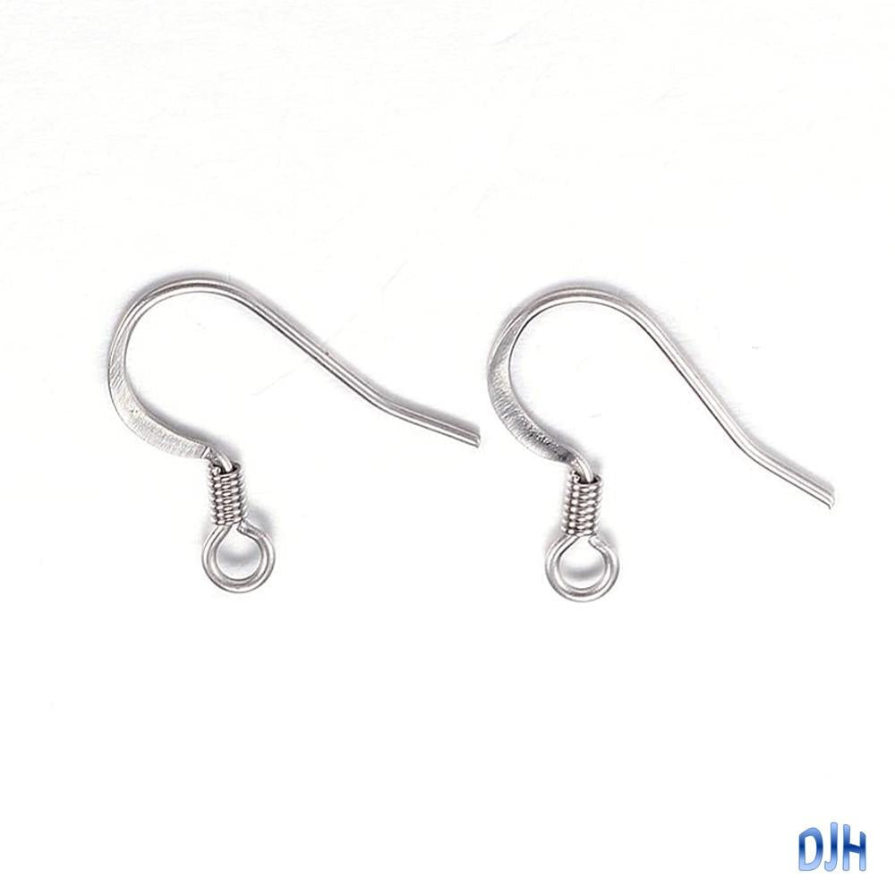 Bulk 20pcs (10 pair) DIY Earring Hook Finding 14x17mm 0.8mm 304 Stainless Steel