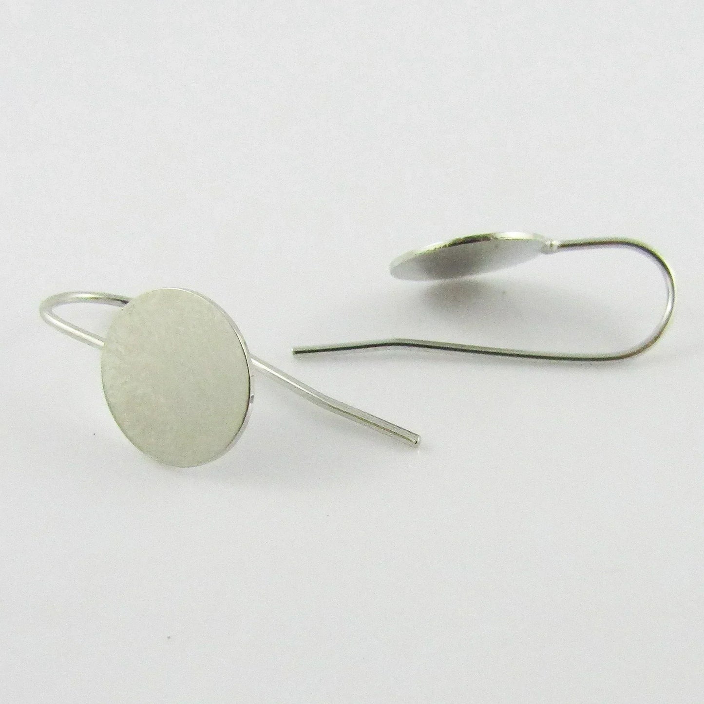 Bulk 10pcs (5pair) Drop Hook Earring with Flat Glue Pad BRASS Fit 10mm Cabs