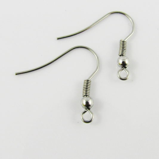Bulk 50pcs (25pair) Earring Hook Finding 20x20mm 304 Stainless Steel
