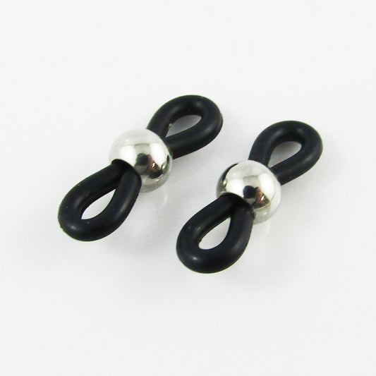 Bulk 10pcs (5sets) SS & Rubber End Connectors Eyeglass Chains 20x7mm Pick Colour