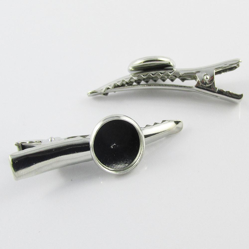 Bulk 10pcs Cabochon Setting Beak Clip Hair Clip Finding 45mm Fit 12mm Cabs