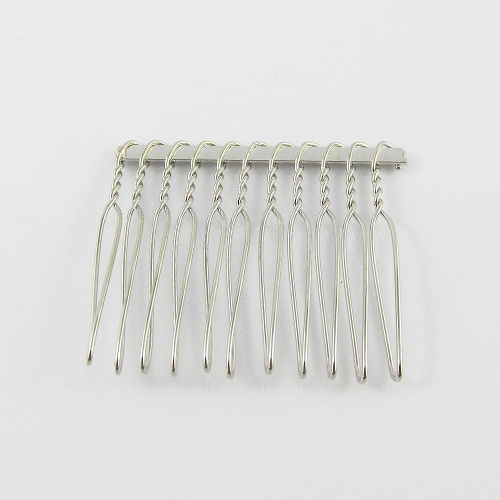Bulk 10pcs DIY Iron Hair Comb Finding 42x35mm Beaded Bridal Comb Select Colour