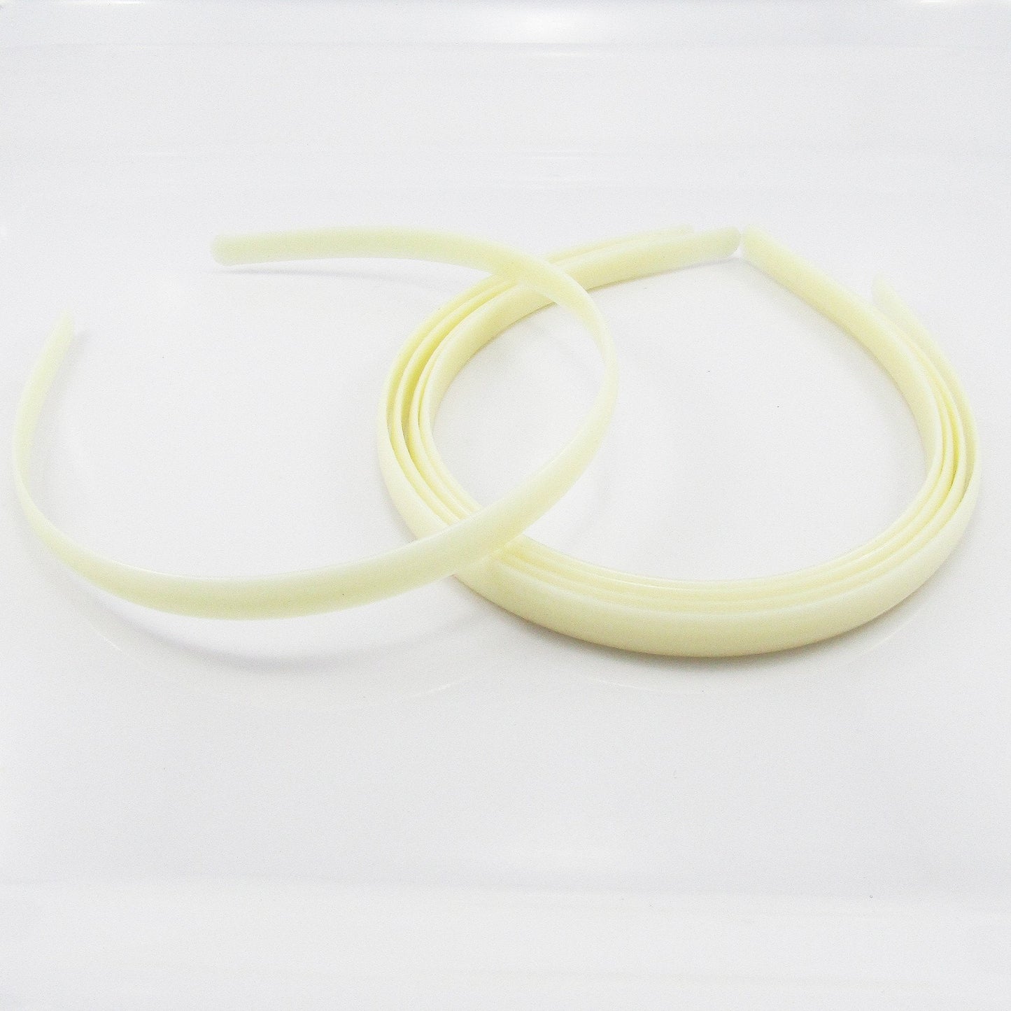 Bulk 10pcs DIY Plain Head Band ACRYLIC 9mm Band Ivory Costumes Fascinators etc