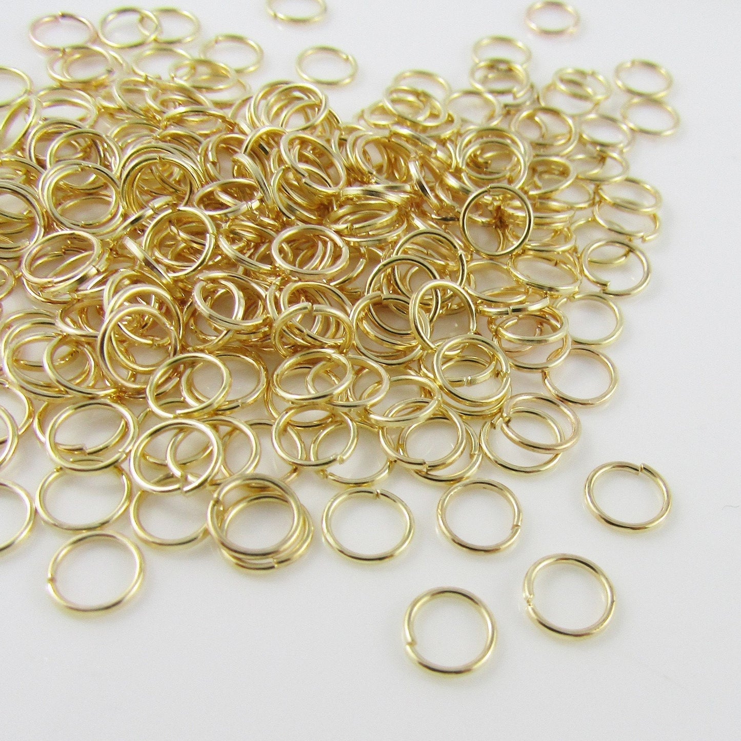Bulk 360 pieces of 6x0.7mm Light Gold Jump Rings Open Jumprings Findings