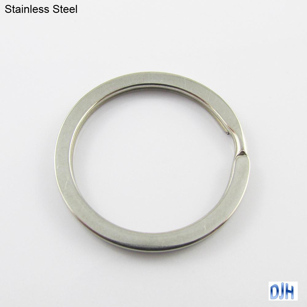 Bulk Keyring Split Ring Finding 25mm Stainless Steel Silver Tone