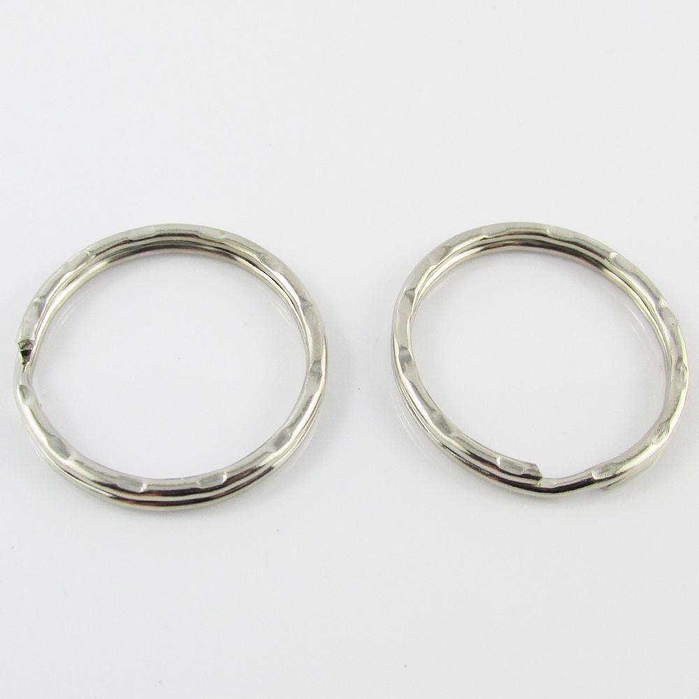Bulk Wavy Keyring Split Ring Finding 30mm Keyring Platinum Select Qty