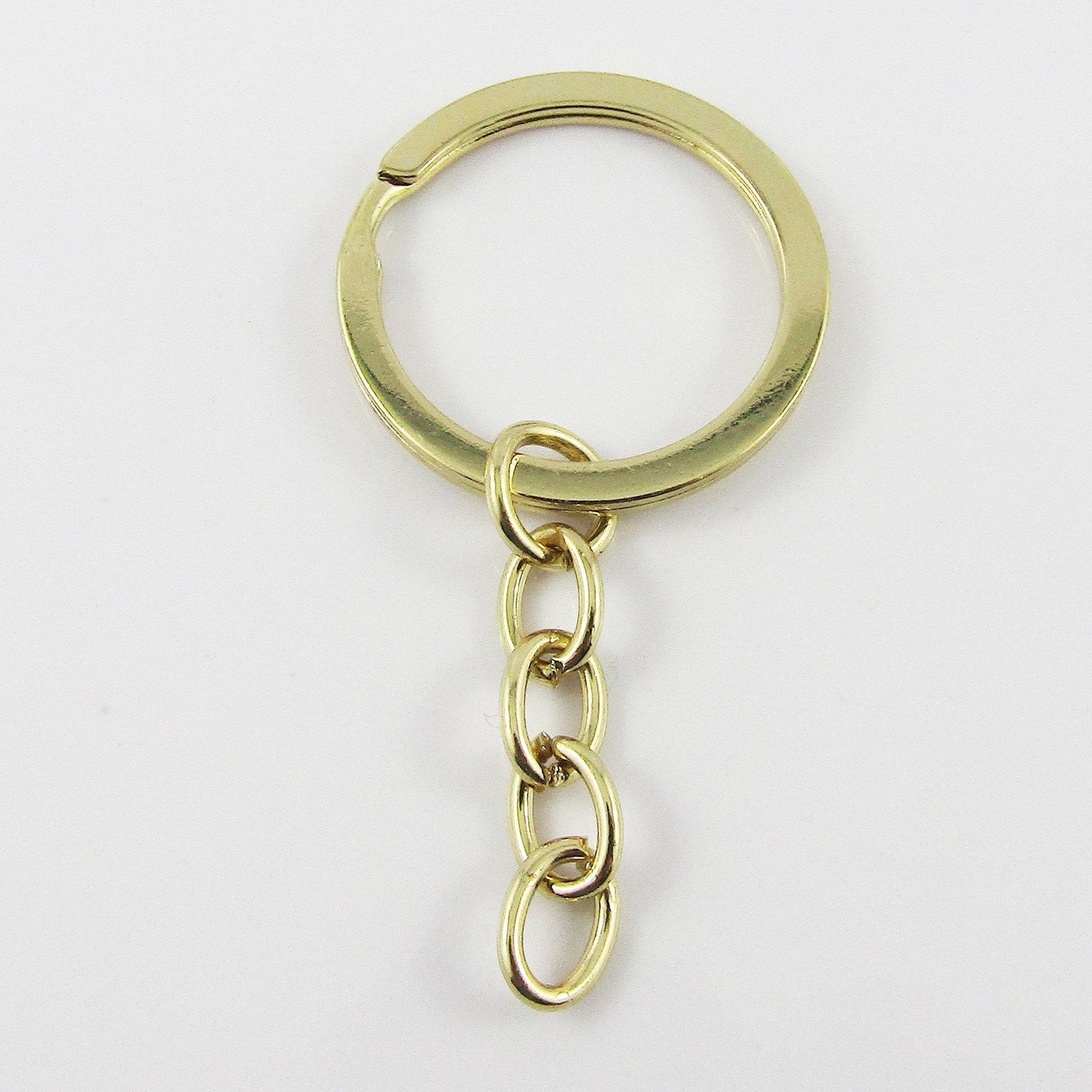 Bulk Keychain Key Ring Findings Flat Split Ring 30mm Light Gold Select Qty