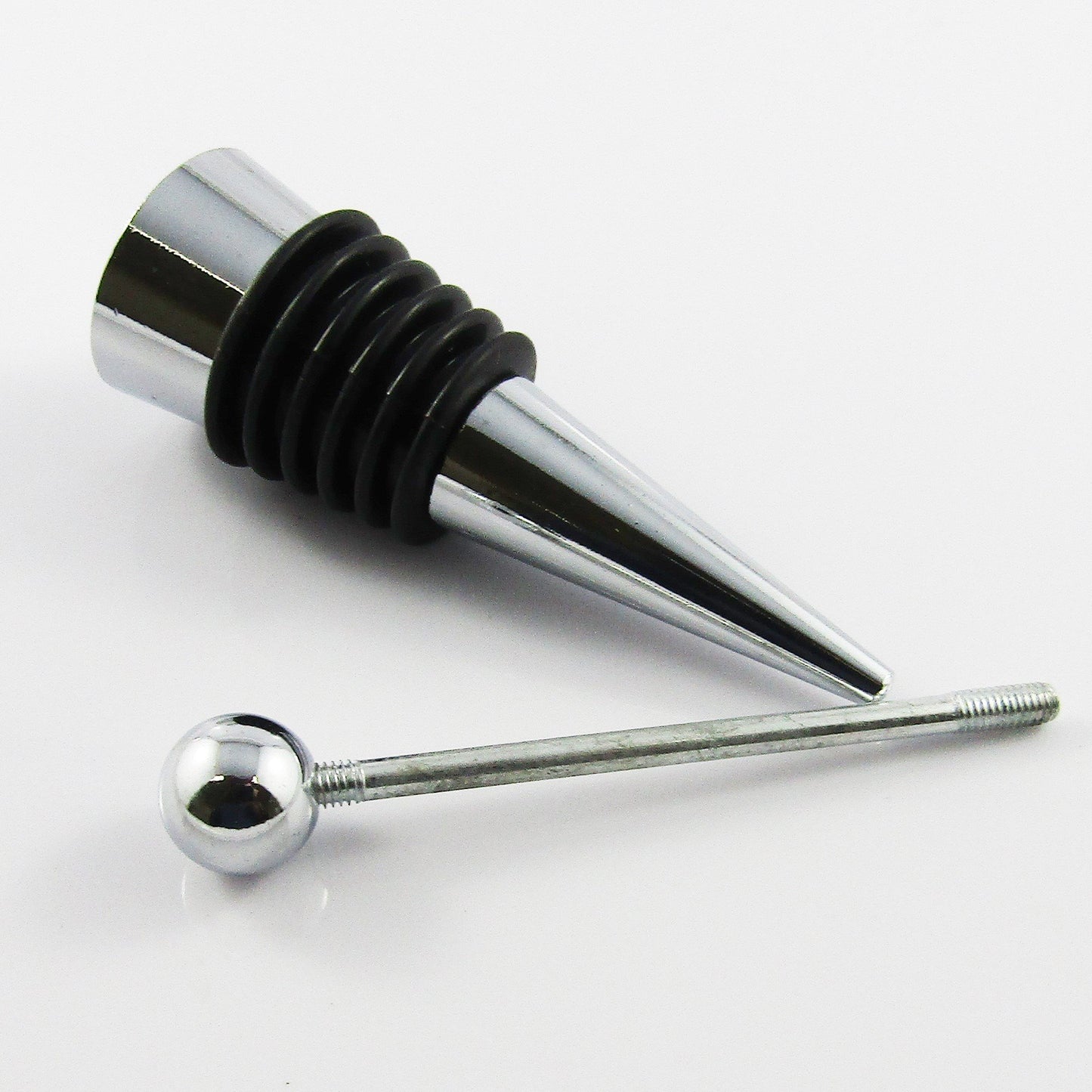 Blank DIY Beadable Wine Bottle Stopper Stainless Steel & Alloy 115x20mm