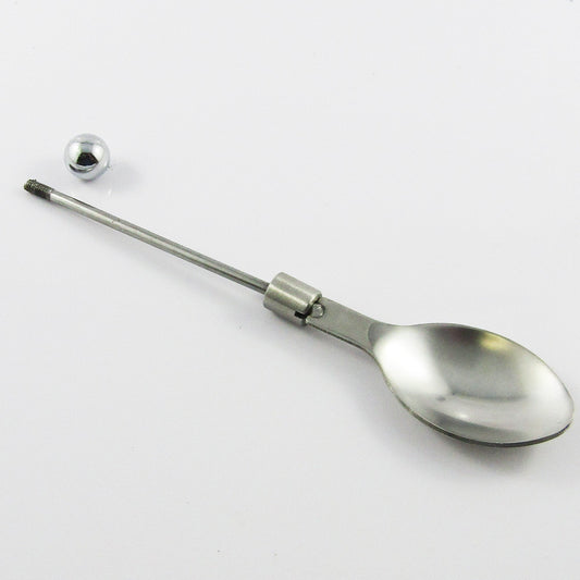 Blank DIY Beadable Small Serving Spoon Stainless Steel & Alloy 130x26x10mm