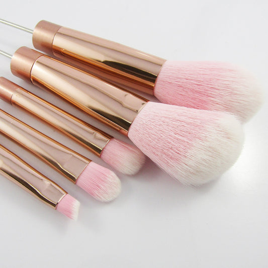 Blank DIY Beadable Makeup Brush Set 16cm Rose Gold 5pcs/set