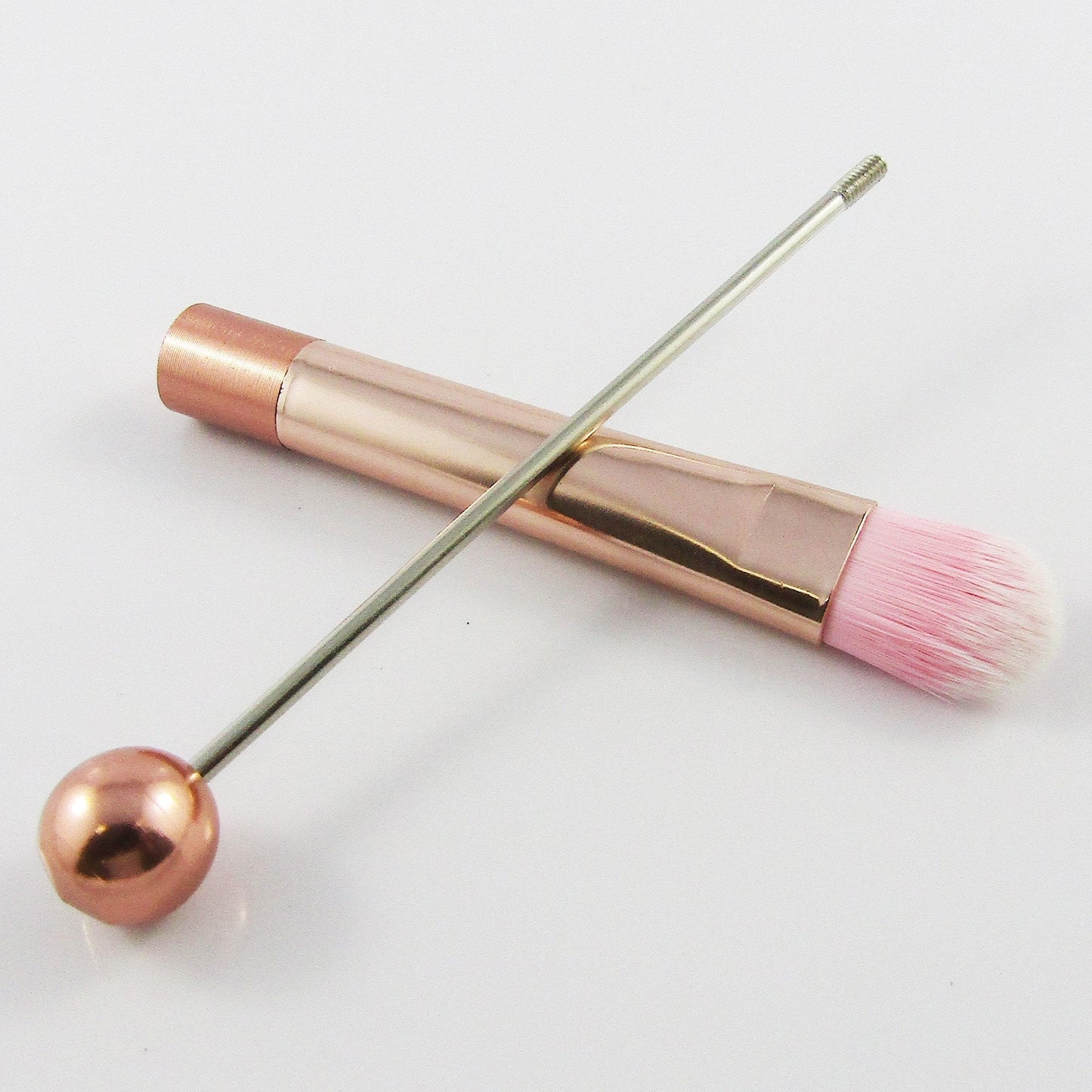 Blank DIY Beadable Makeup Brush Set 16cm Rose Gold 5pcs/set