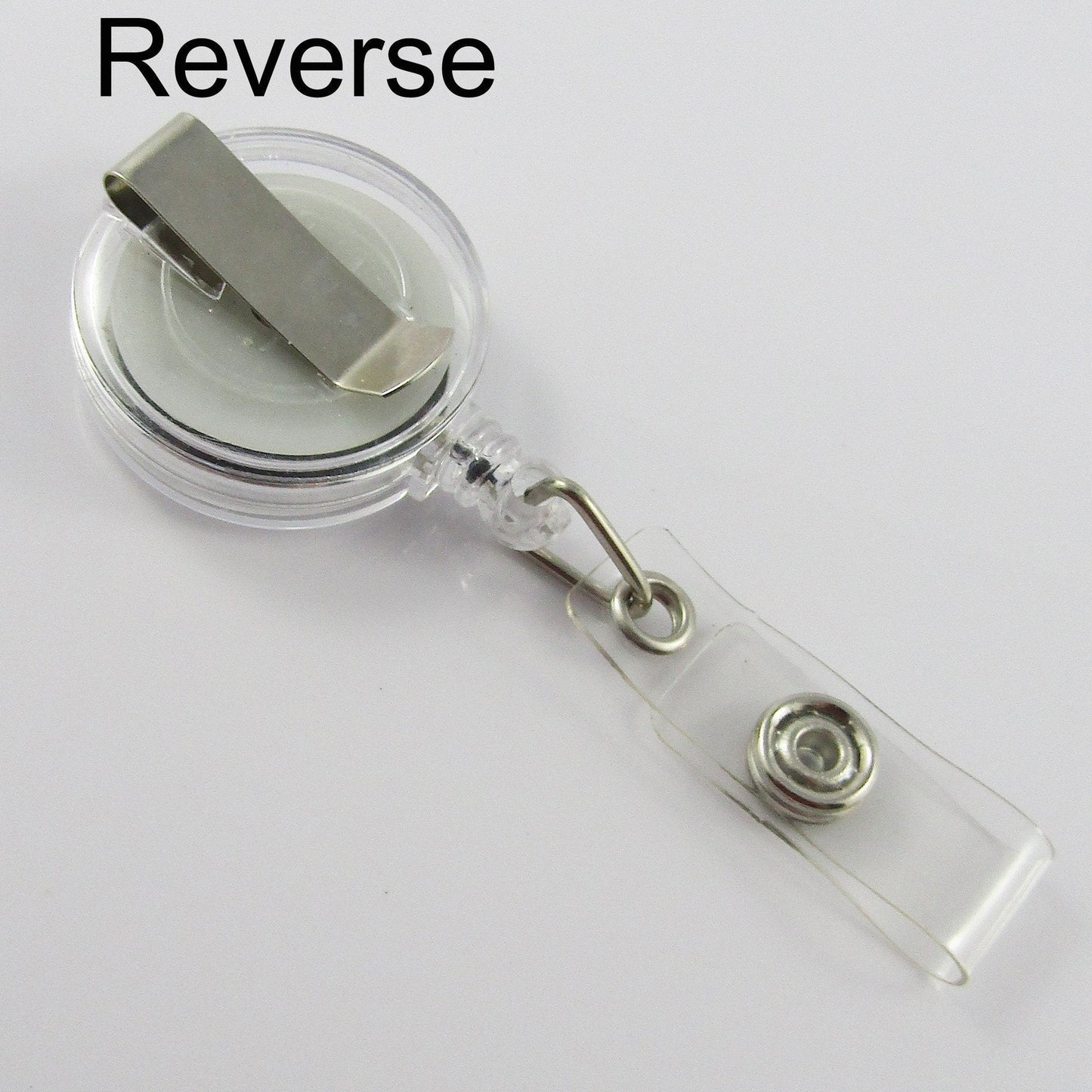 5pcs DIY Swipe Card Retractable ID Badge Reel with Belt Clip Clear 80x32x15mm