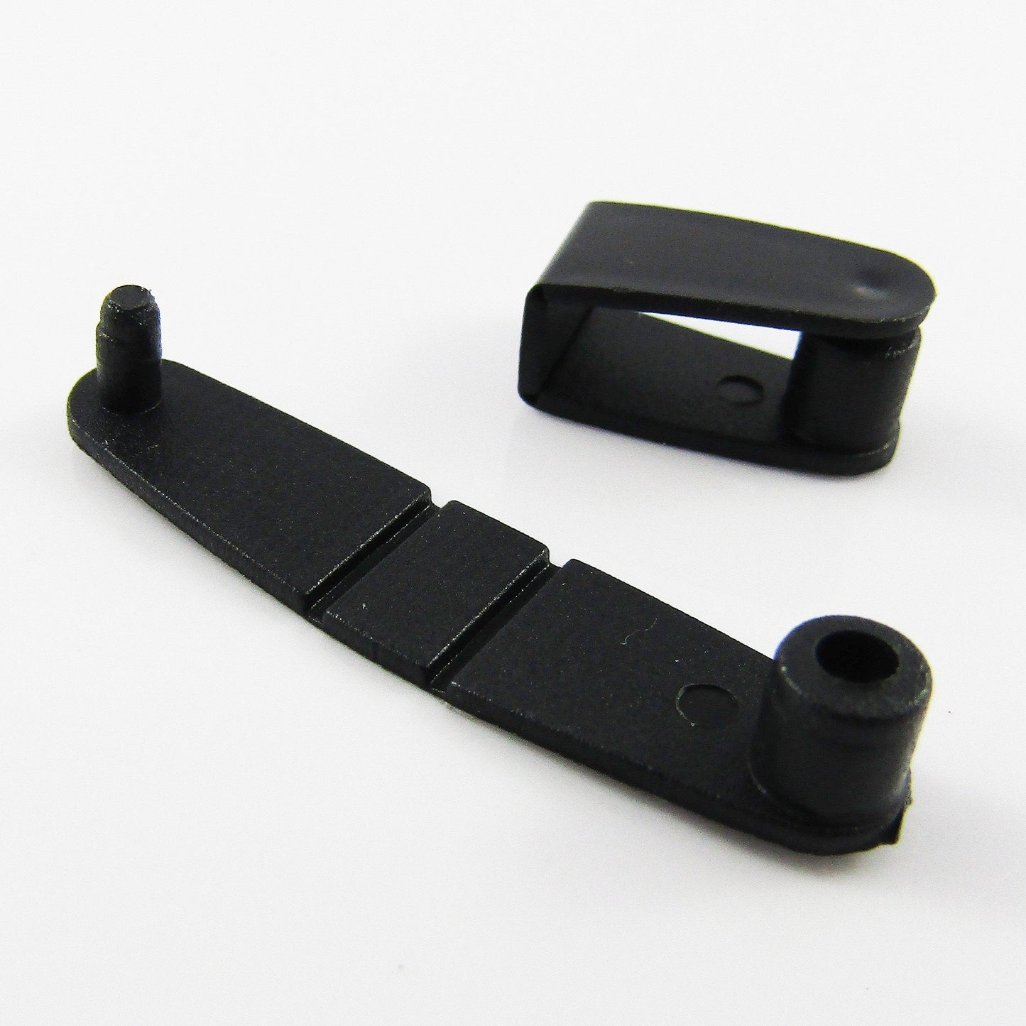 10pcs Keychain ID Badge Connector Clip Lanyard Bail 35x8mm Black