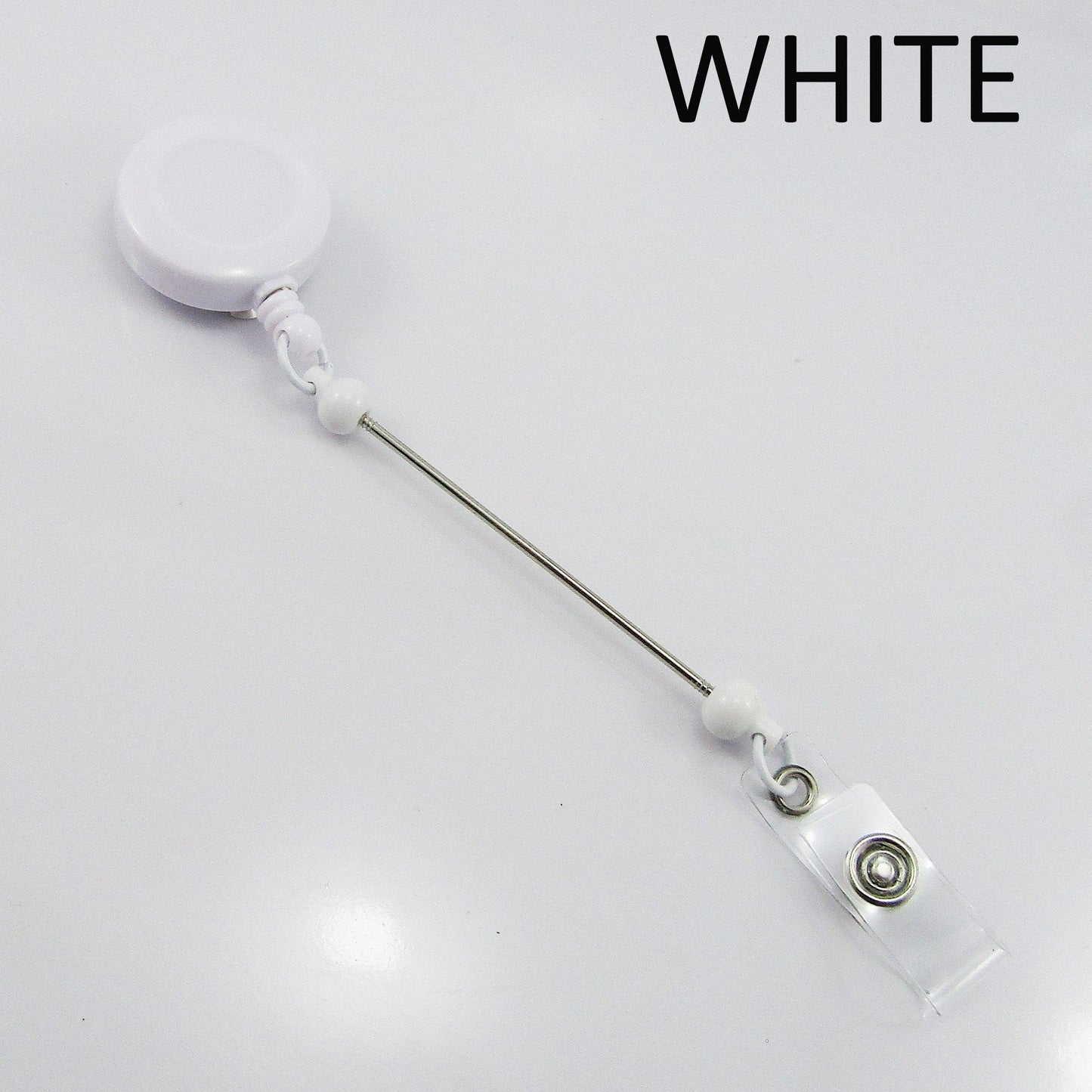 DIY Swipe Card Retractable ID Badge Reel Beadable with Belt Clip 200x32x15mm