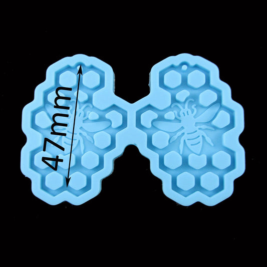 Honeycomb Bee Pendant Earring Silicone Mould for Epoxy Resin