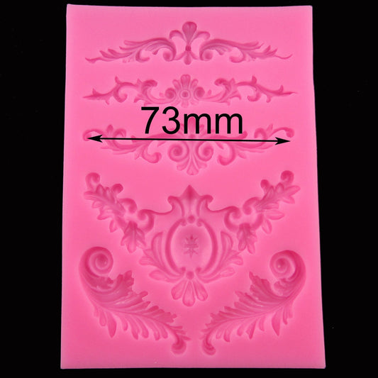 Filigree Embellishment Cabochon Silicone Mould FOOD GRADE Chocolate Clay Resin