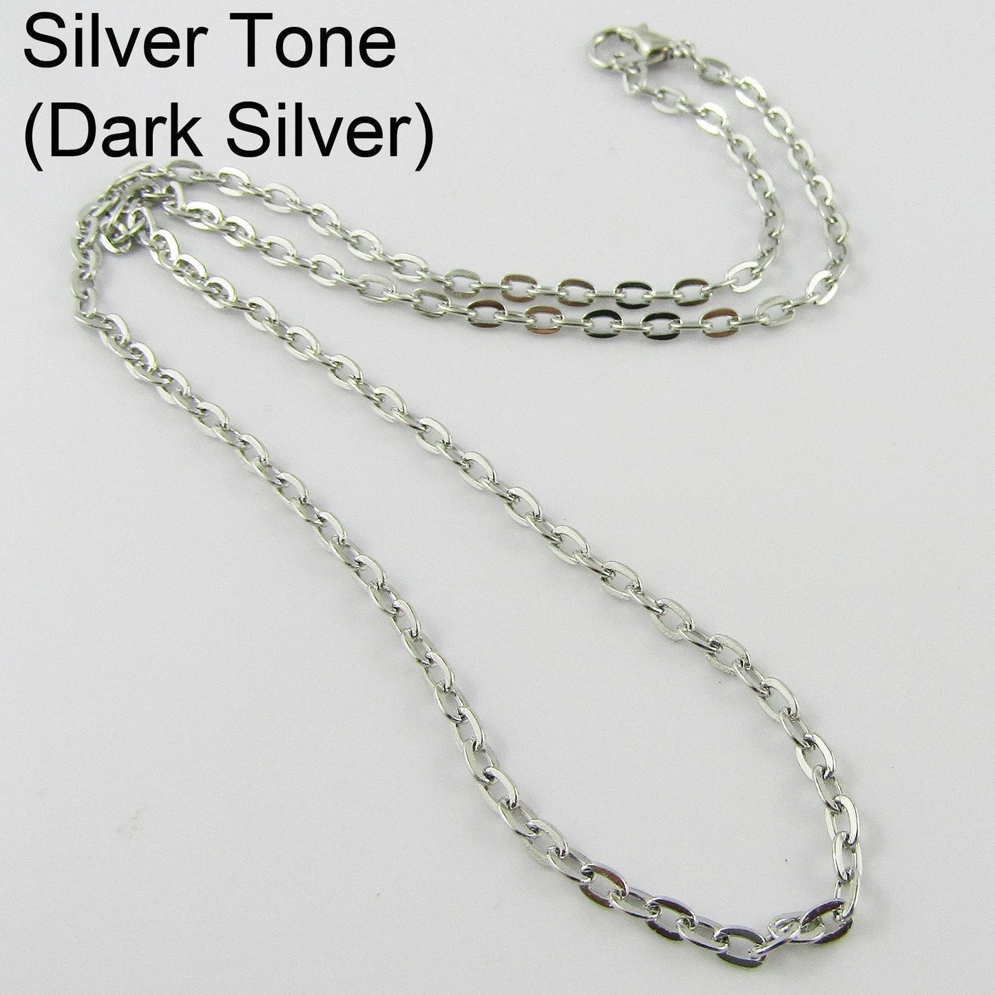Bulk 10pcs Cable Chain Link Necklace 45cm Parrot Clasp Select Colour