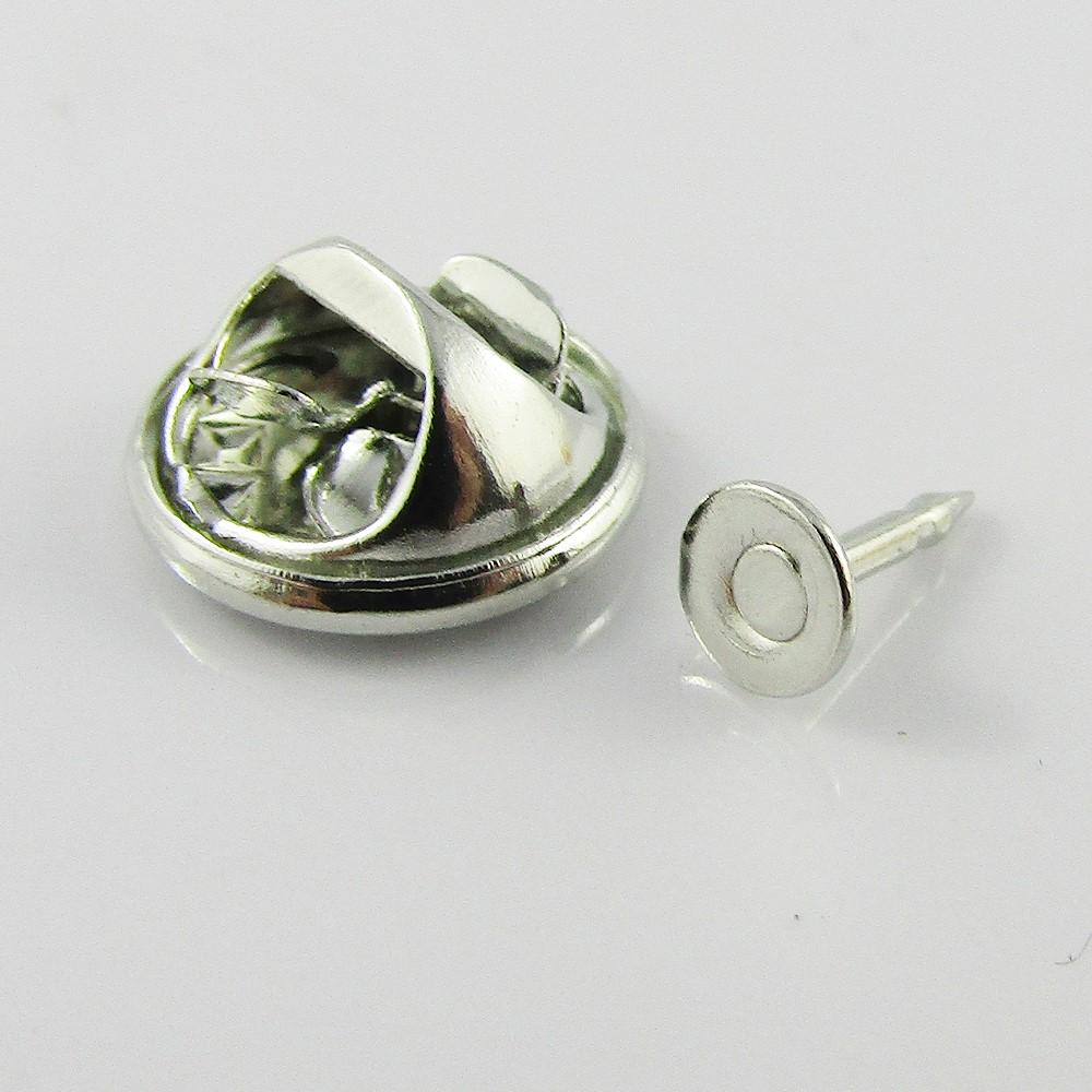 Bulk 10pk Butterfly Clasp Collar Lapel Pin Brooch 4.5mm Glue Pad Gold or Silver