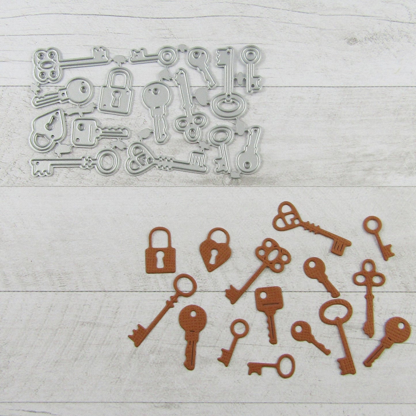Mixed Lock & Key Cutting Die Carbon Steel Scrapbooking Card Making etc