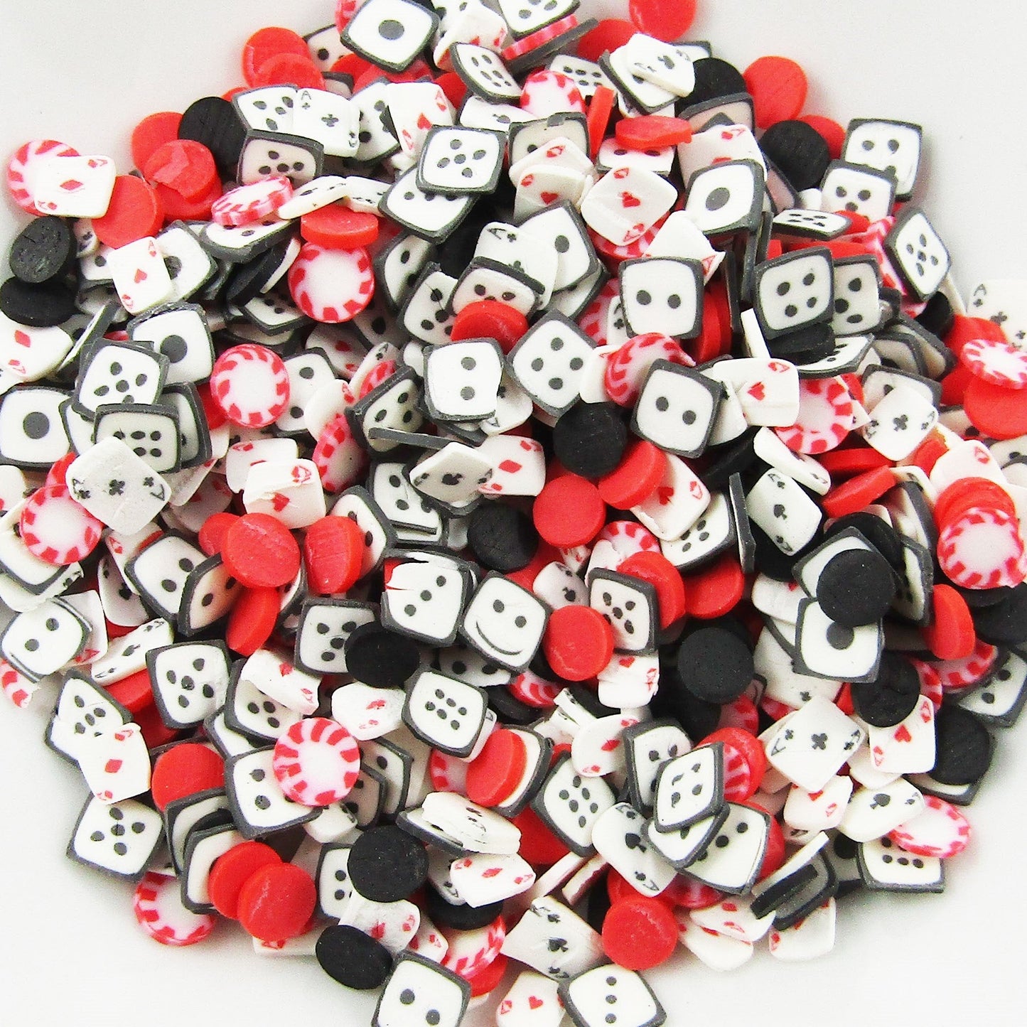 20g Casino Mix Polymer Clay Wafer Sprinkles Resin Mix-in Shaker Cards etc