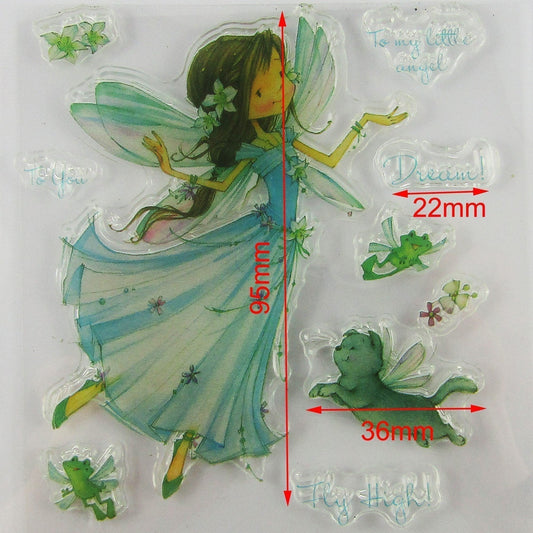 Little Angel Dream Fairy Clear Stamp Silicone Rubber Scrapbooking Card Making