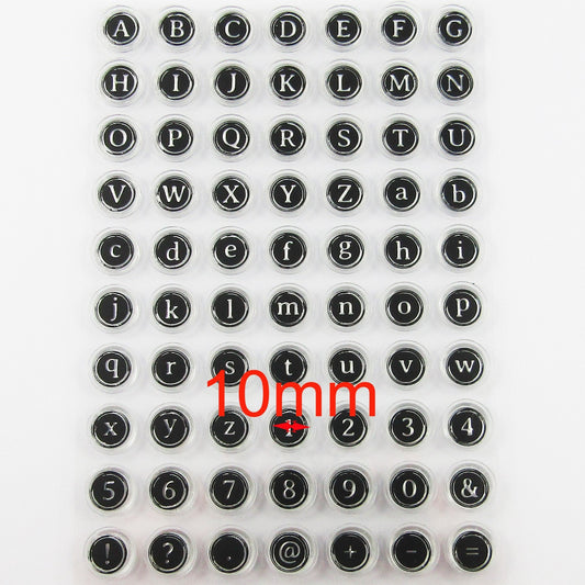 Typewriter Key Alpha Numeric Clear Stamp Sheet Silicone Journal Scrapbook Cards