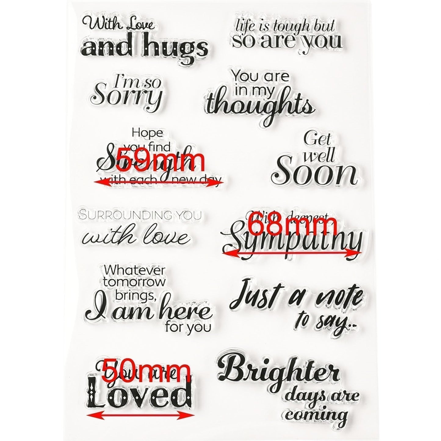 Get Well Soon Message Clear Stamp Silicone Rubber Scrapbooking Card Making