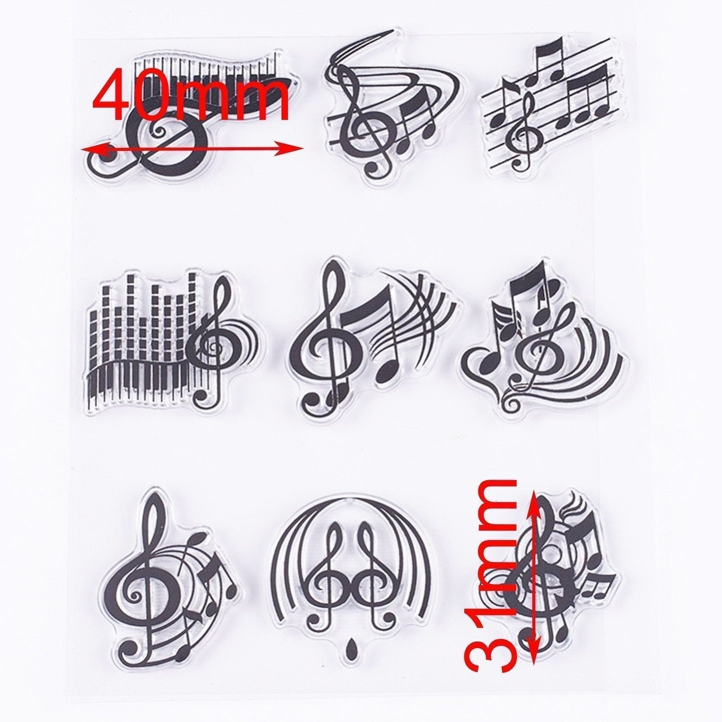 Music Note Symbols Clear Stamp Silicone Rubber Scrapbooking Card Making