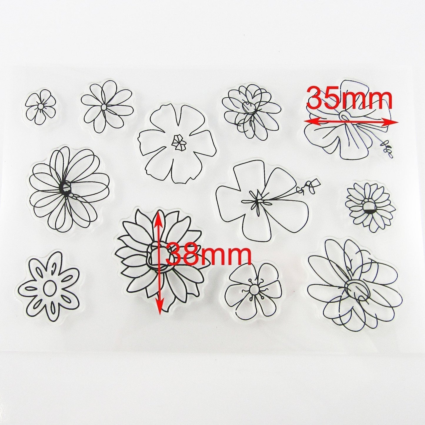 Tropical Flowers Clear Stamp Silicone Rubber Scrapbooking Card Making