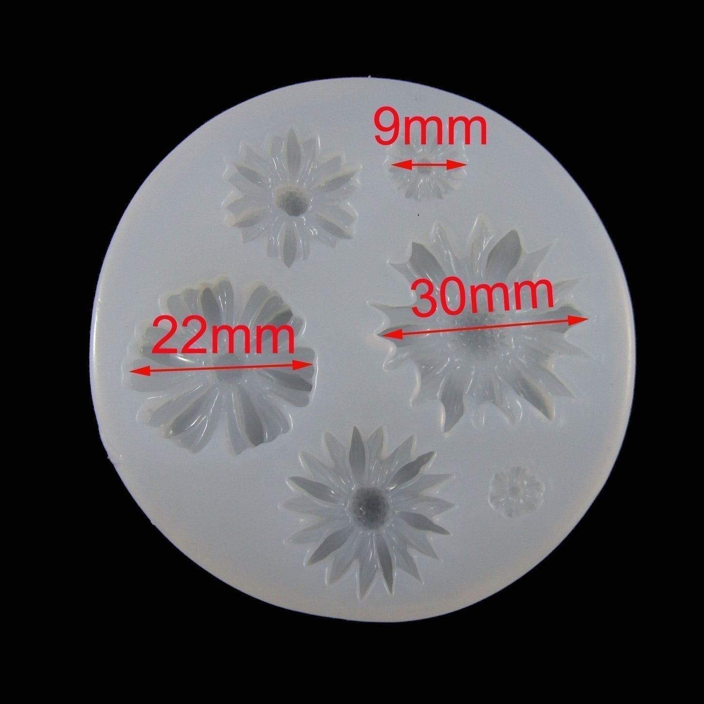 Flowers Cabochon Silicone Casting Mould for Epoxy Resin