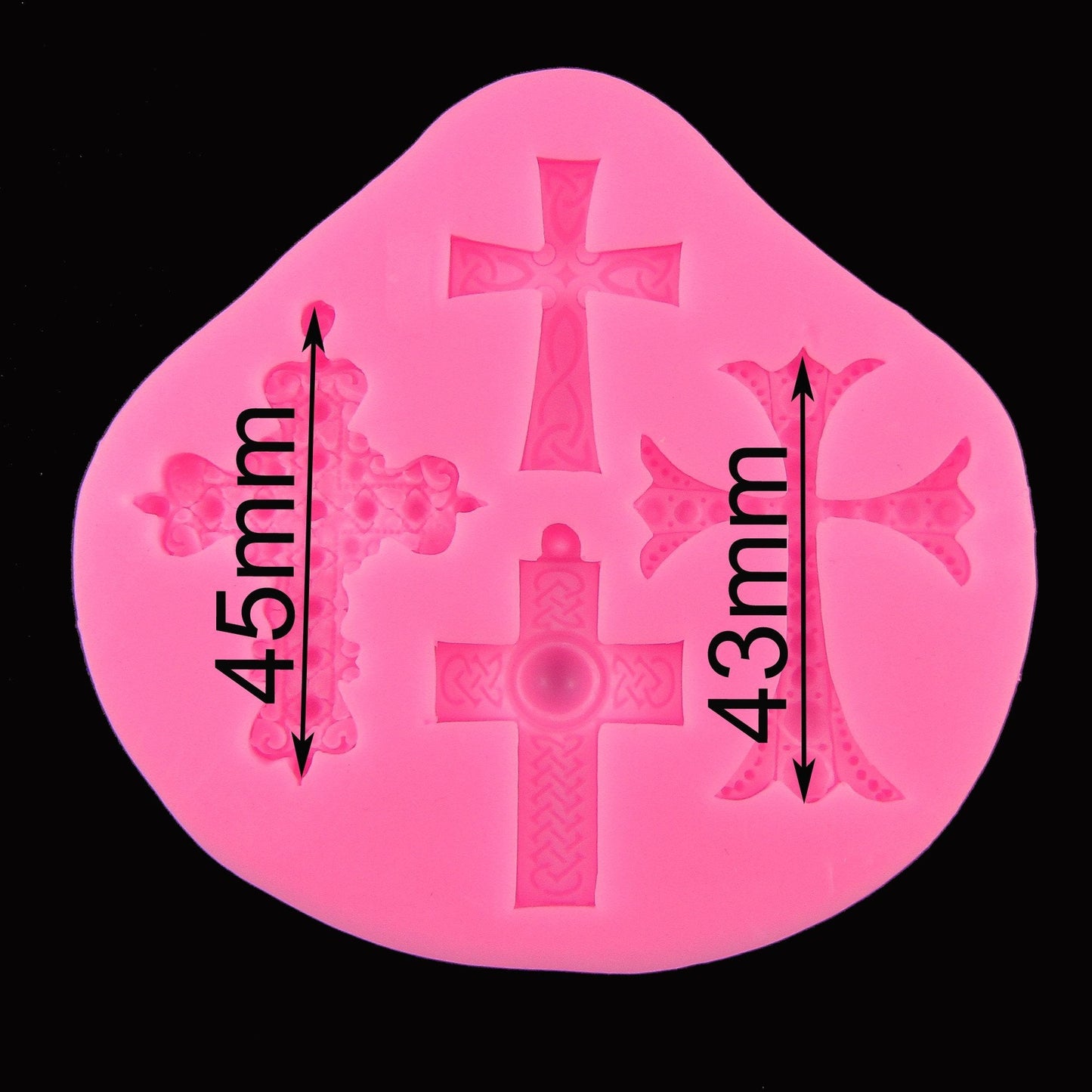 Decorative Religious Crosses FOOD GRADE Silicone Mould Fondant Chocolate Resin