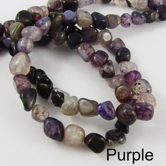 Natural Agate Nugget Bead Heat Dyed Size varies 8 to 12 mm Select colour