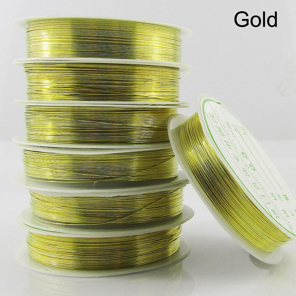 DIY Plated Brass Wire Suit Craft Beading Floristry Colour Gold Select Size
