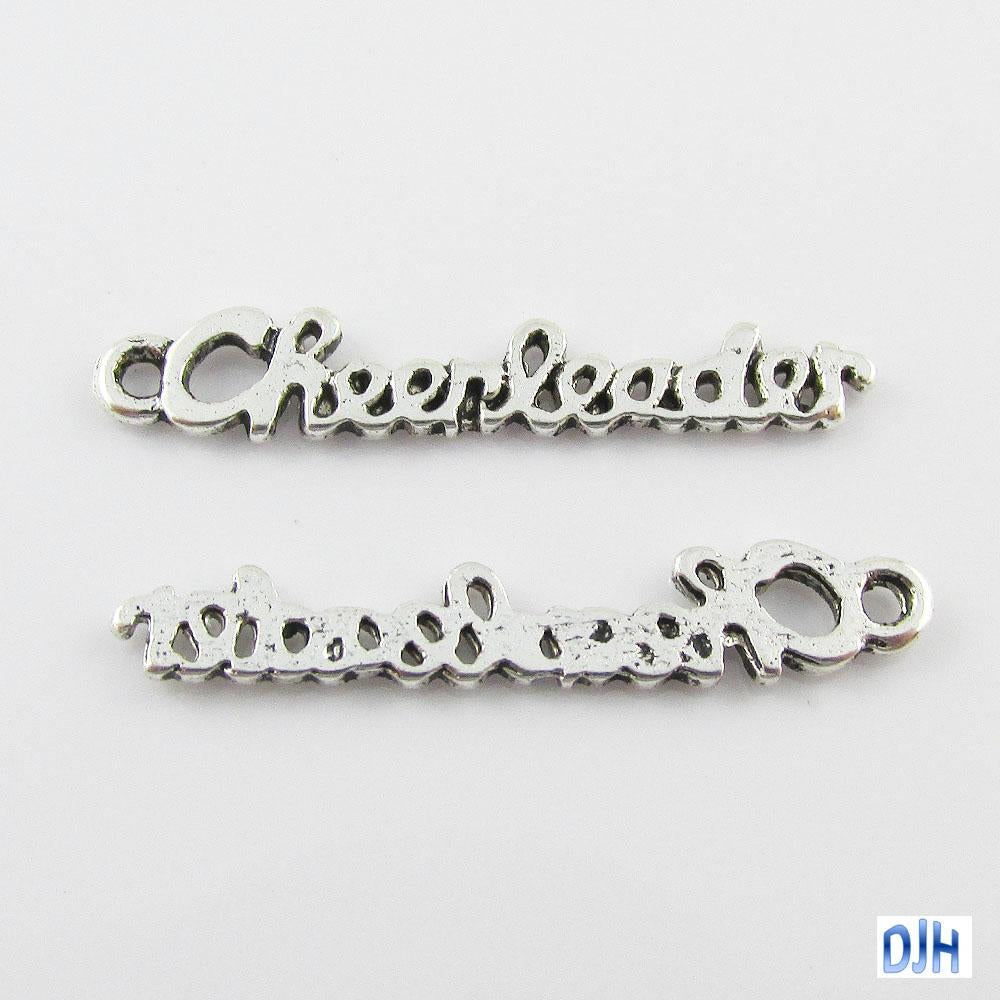 Bulk Cheerleader Tag Charm Pendant 27x5mm Select Qty