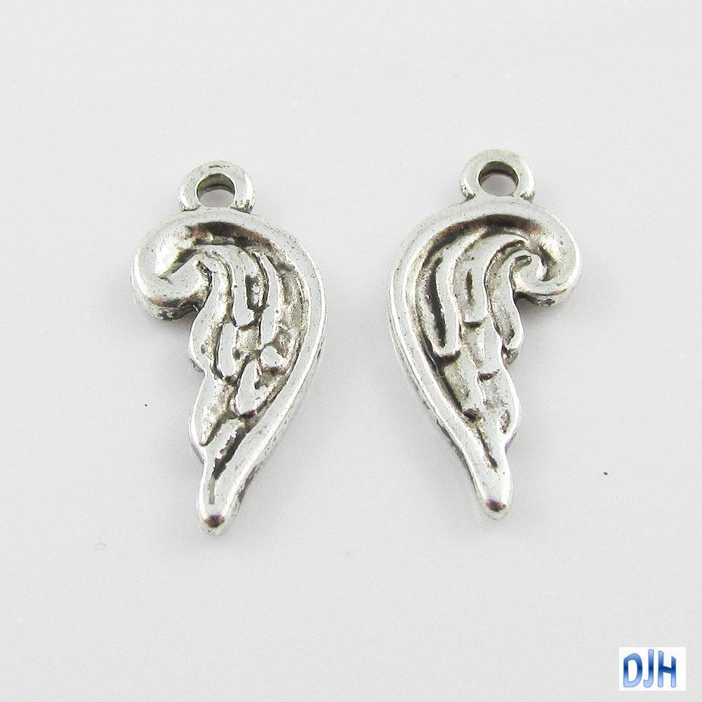 Bulk Angel Wing Charm Pendant Love Protection Spirit 19x10mm Select Qty