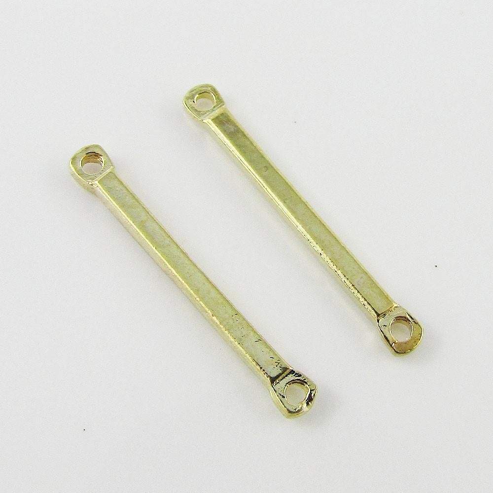 Bulk Bar Link Connector Charm Earring Link Alloy Gold Plate 26x3mm Select Qty