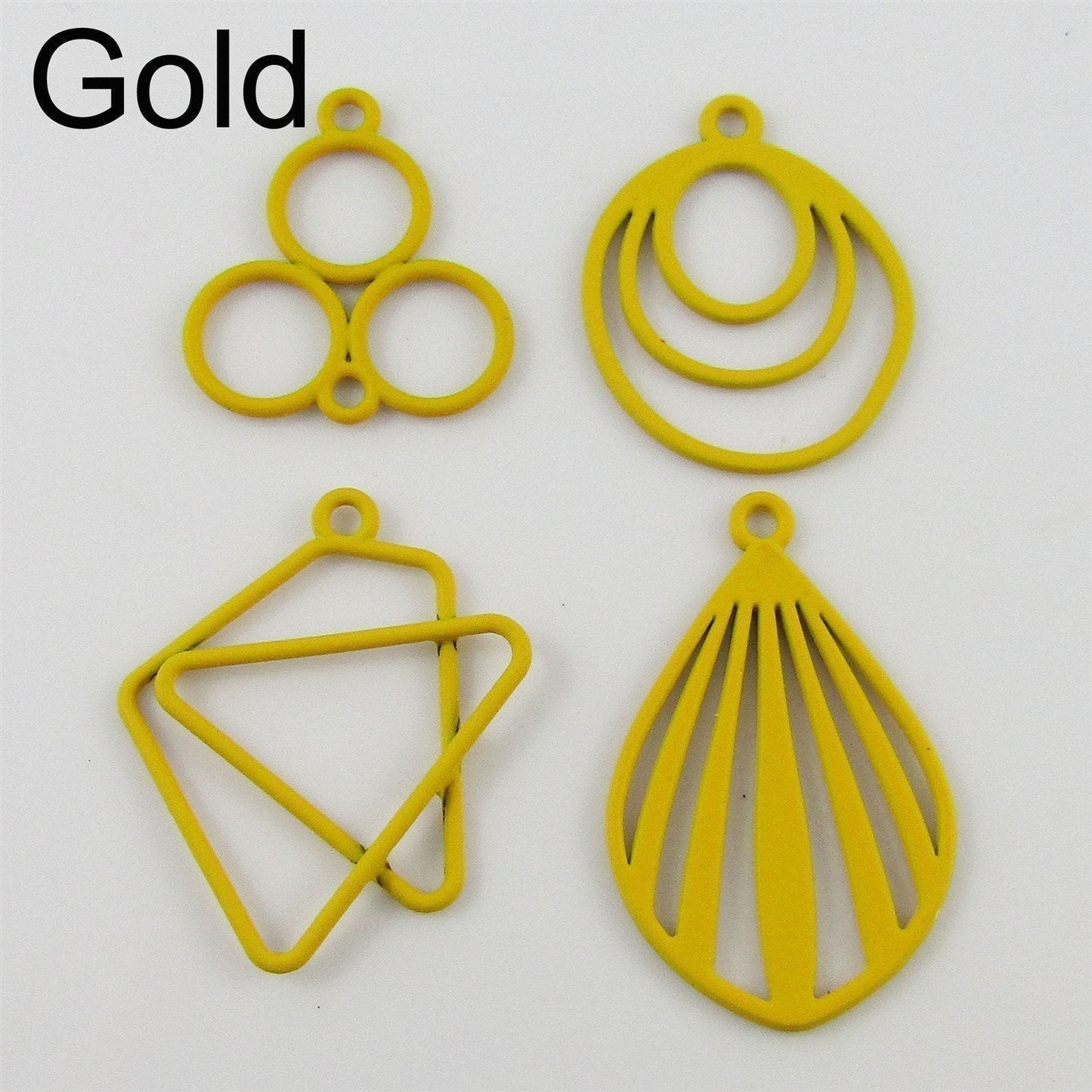 Bulk 4pcs Quirky Coloured Charm Pendant Pack Painted Alloy Select Colour